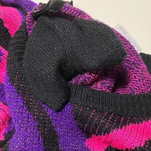 Vintage 80s Donagain Metallic Pink Purple Sweater - Picture 8 of 8